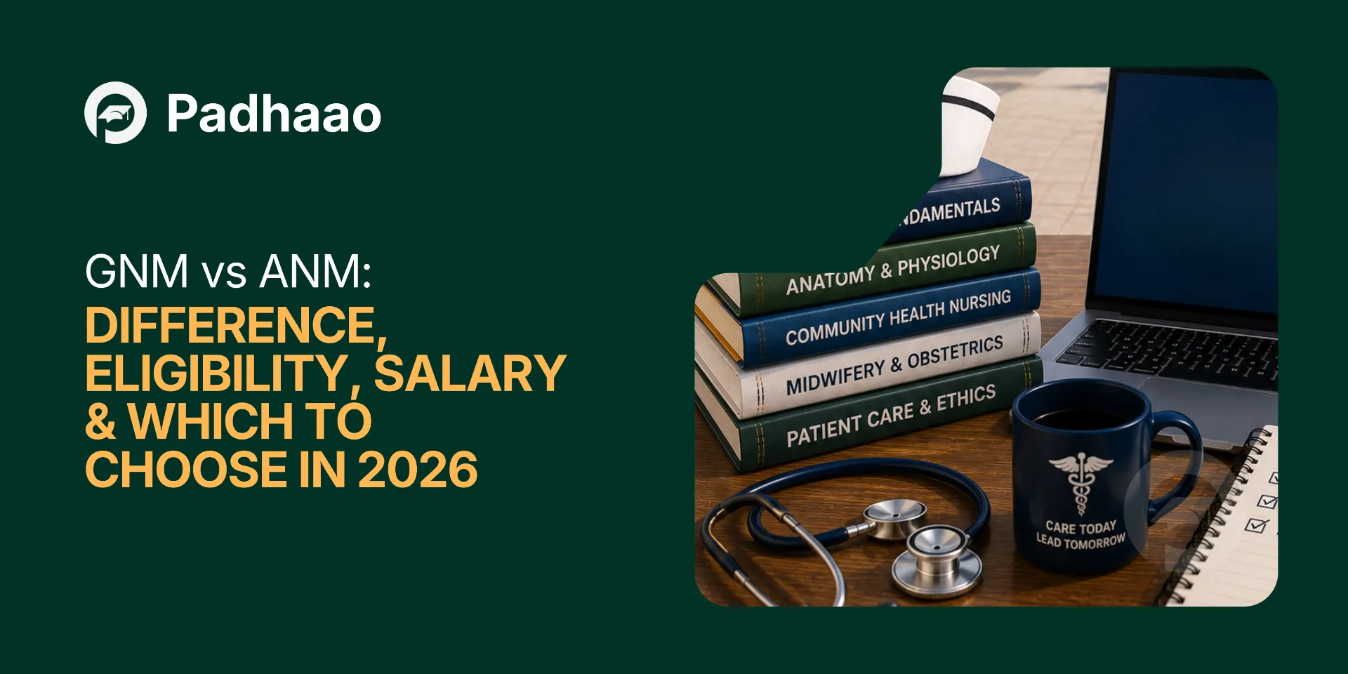 hero infographic for GNM vs ANM — Difference, Eligibility, Salary & Which to Choose in 2026